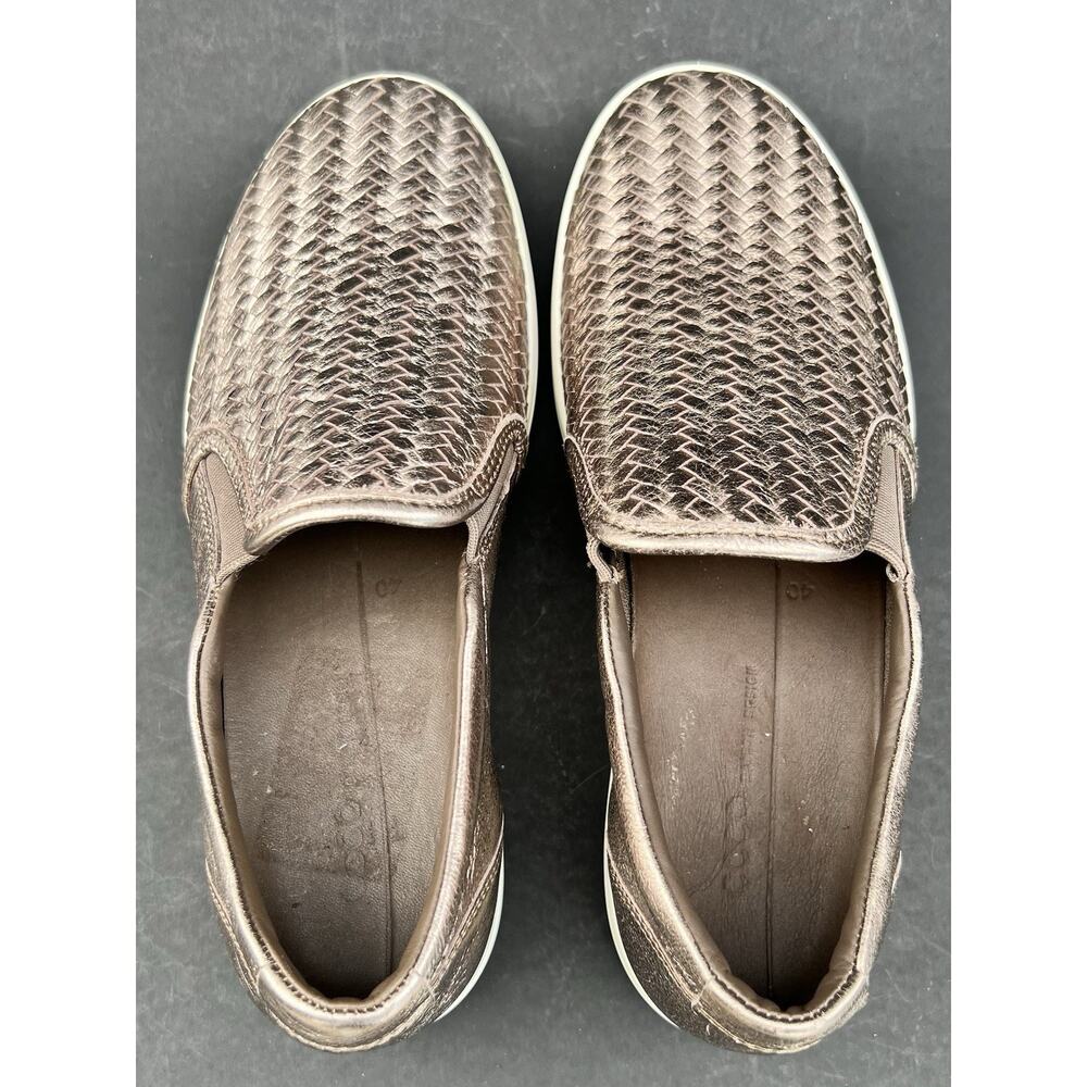 ECCO Soft 7 Slip-On Leather Bronze Sneakers Women's Size 9 US - Picture 10 of 13